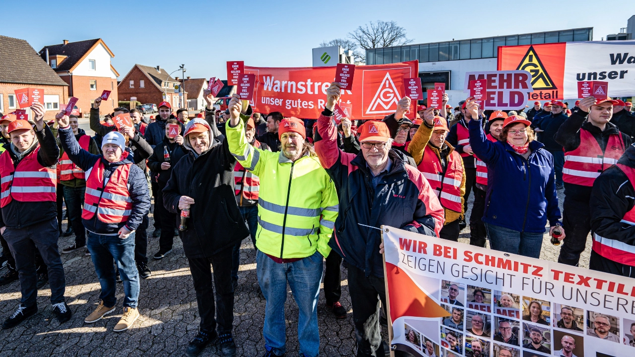 Textil-Bekleidung 1. Warnstreikwelle