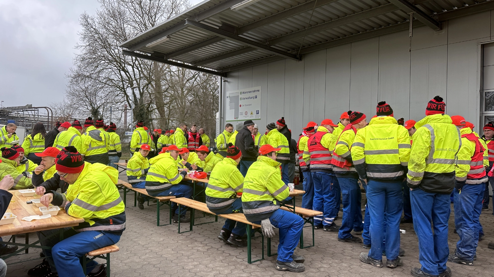 Textil Bekleidung 1. Warnstreikwelle