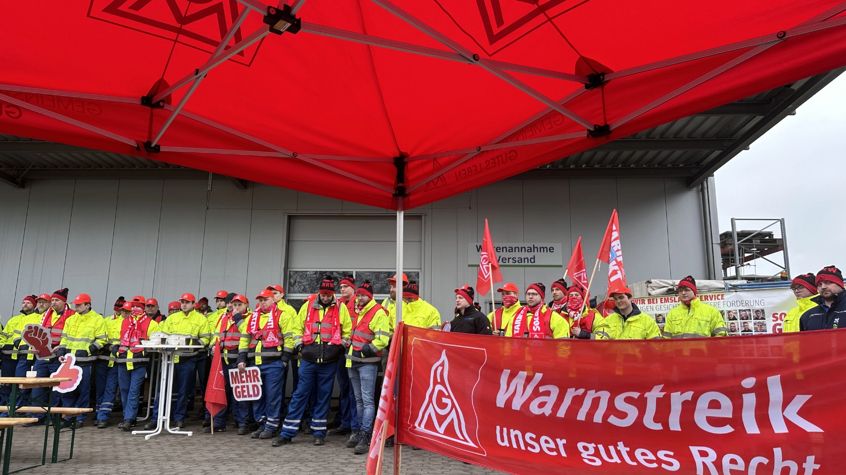 Textil Bekleidung 1. Warnstreikwelle