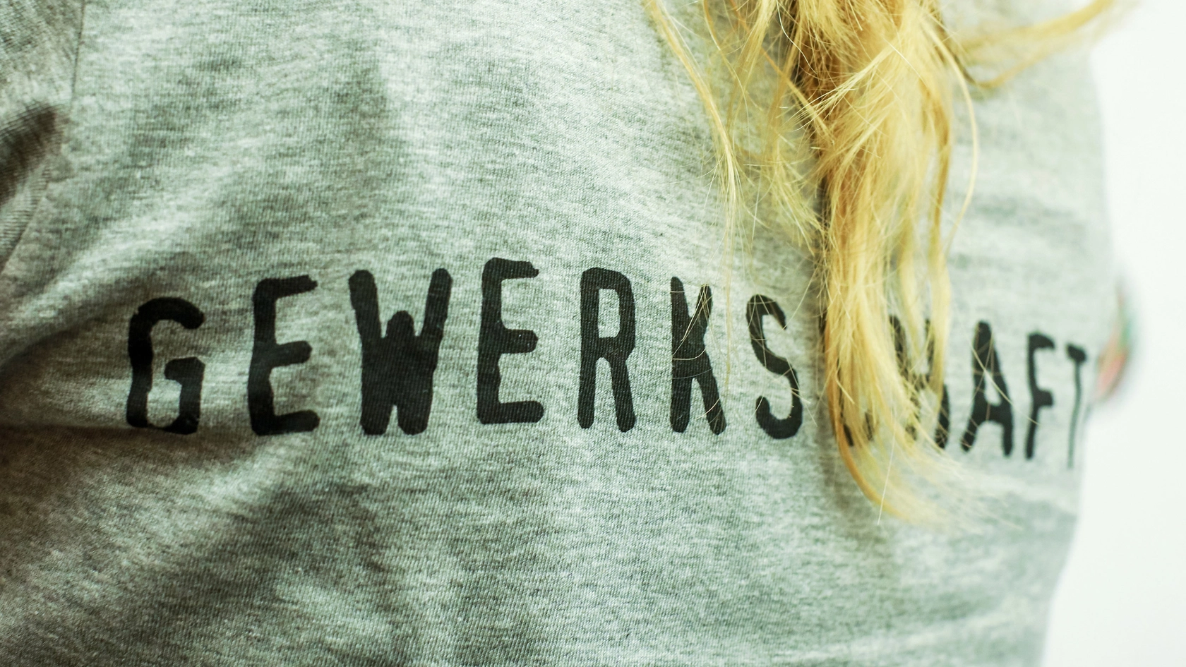 Shirt mit der Aufschrift Gewerkschaft.