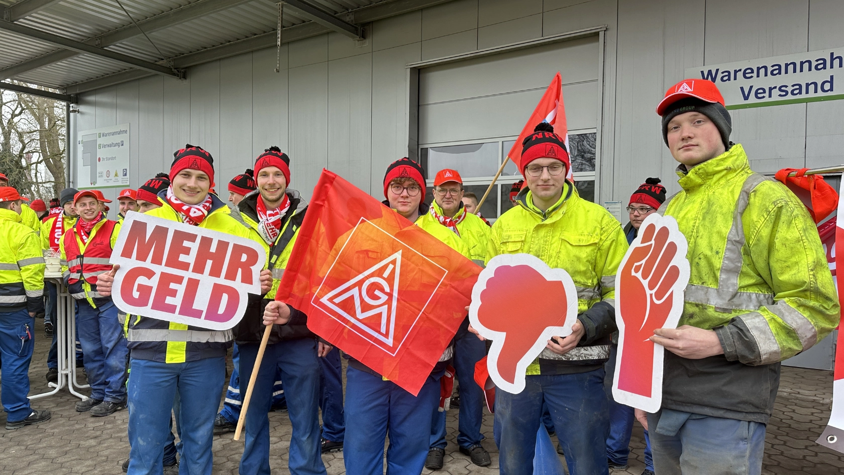 Textil Bekleidung 1. Warnstreikwelle