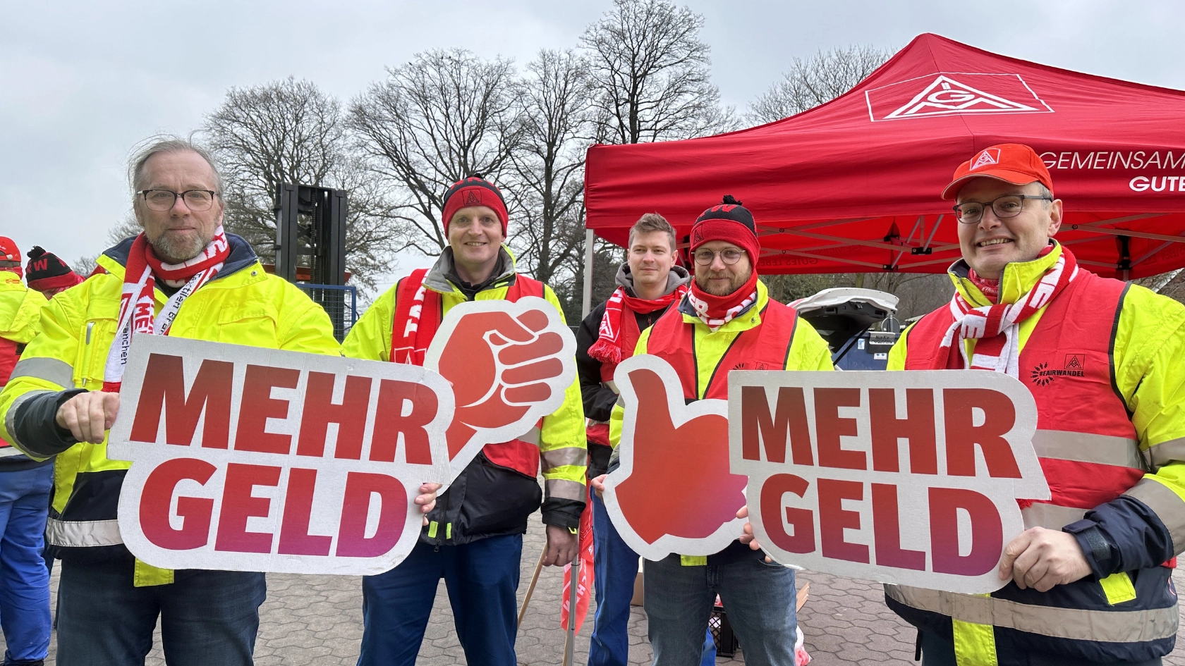 Textil Bekleidung 1. Warnstreikwelle