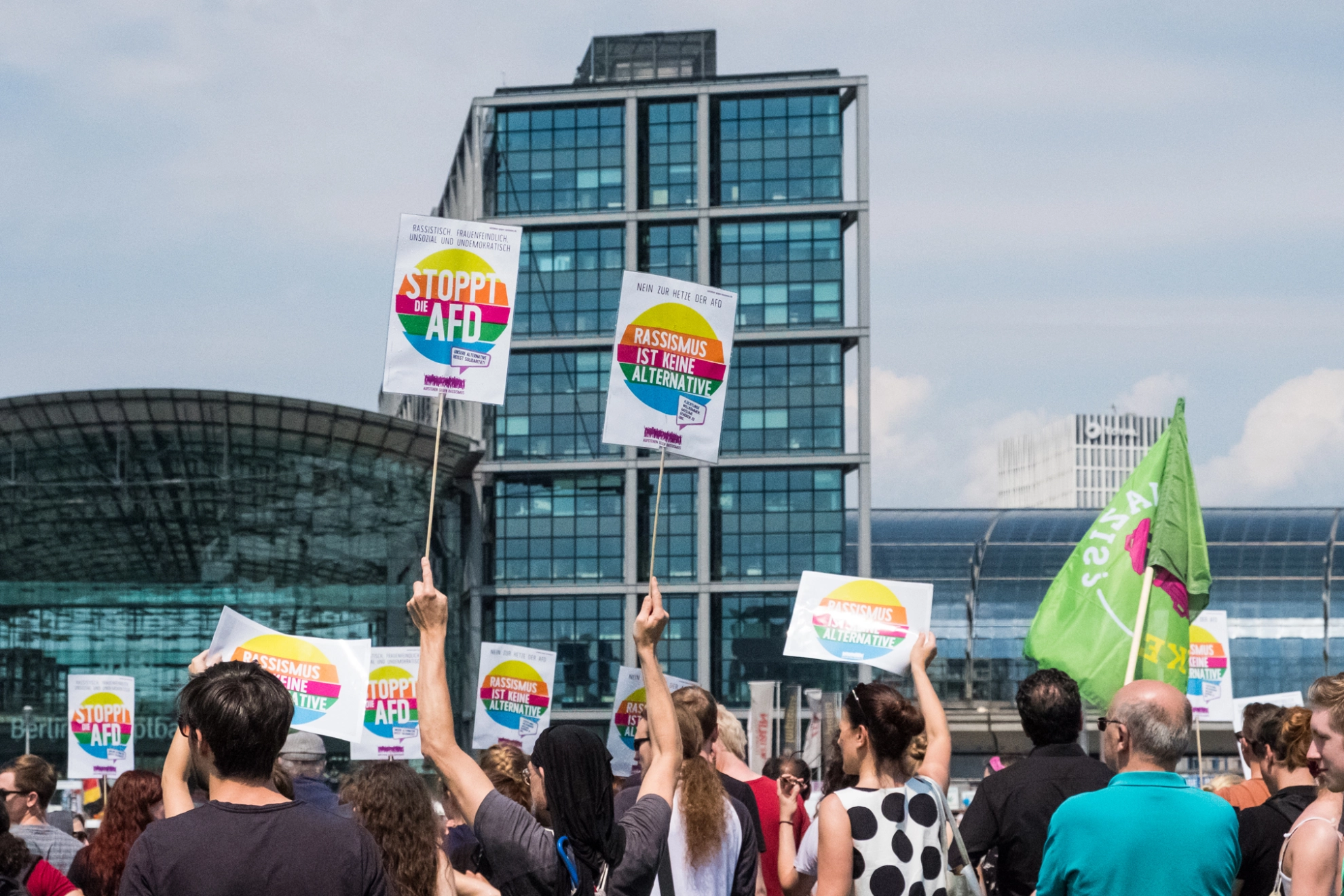 Eine AFD Gegendemonstration am 27.05.2018 in Berlin