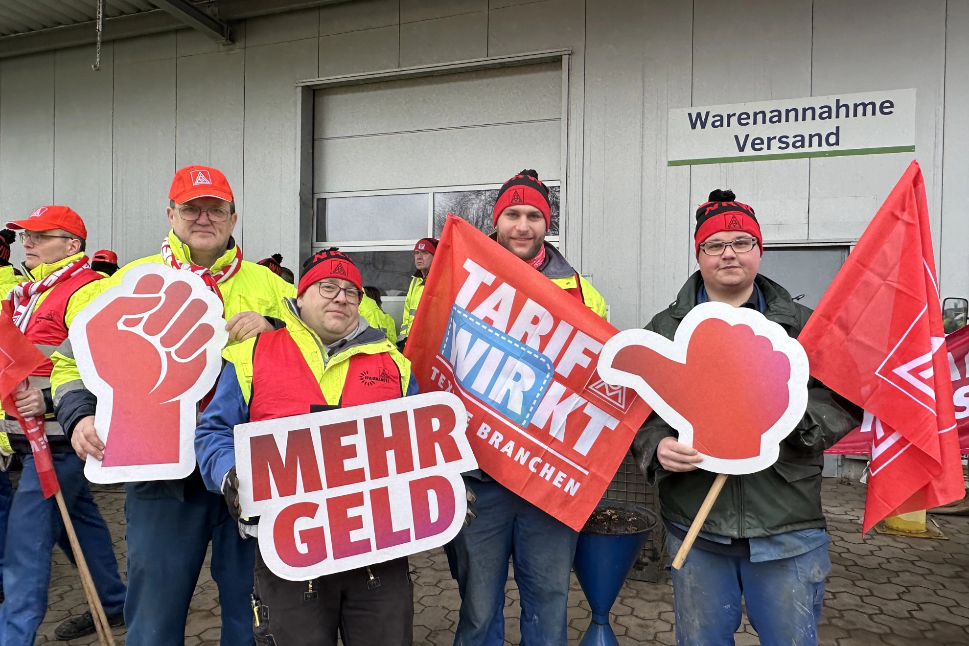 Textil Bekleidung 1. Warnstreikwelle