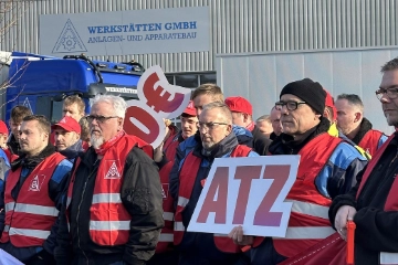 Warnstreik-Tag 2: Stimmung, Ratschen, Bockwurst, Kuchen und Kampfkraft