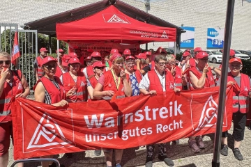 Erfolgreicher IG Metall Warnstreik bei CWS in Lingen