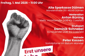1. Mai 2026 DGB Plakat Dülmen