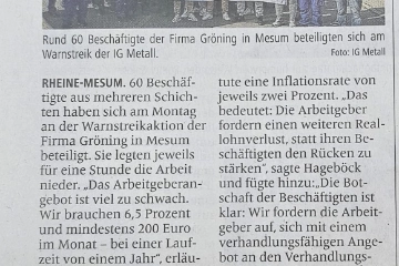 Zeitungsartikel Textil- und Bekleidung 2024/2025