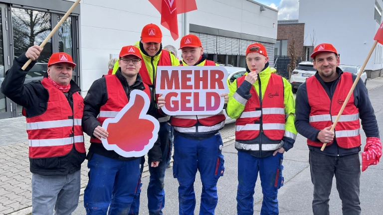 Textil Bekleidung 1. Warnstreikwelle