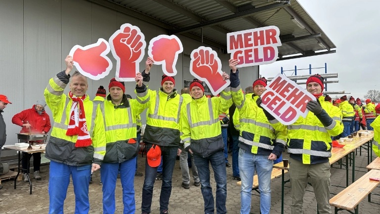 Textil Bekleidung 1. Warnstreikwelle