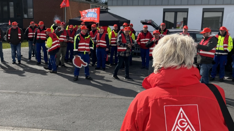 Textil Bekleidung 1. Warnstreikwelle