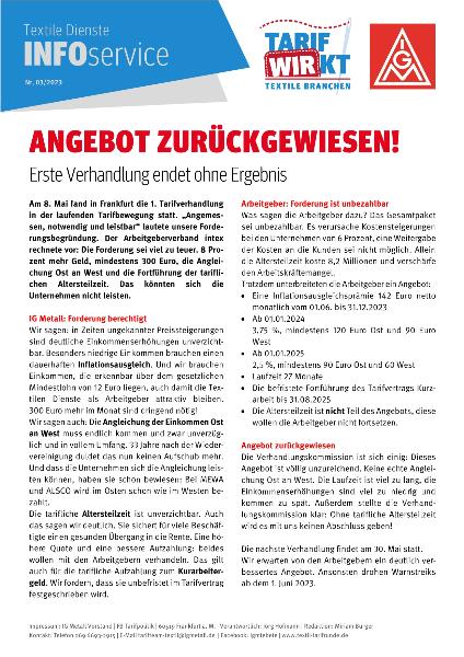 INFOservice Textile Dienste 03.2023
