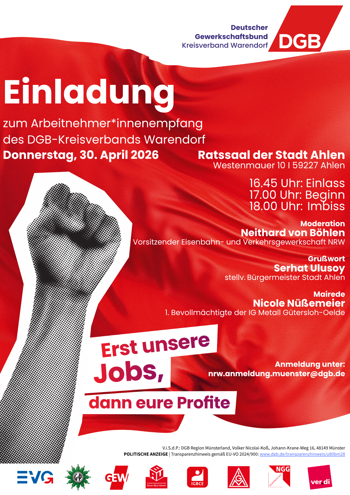 30.04.2026 DGB Plakat Ahlen