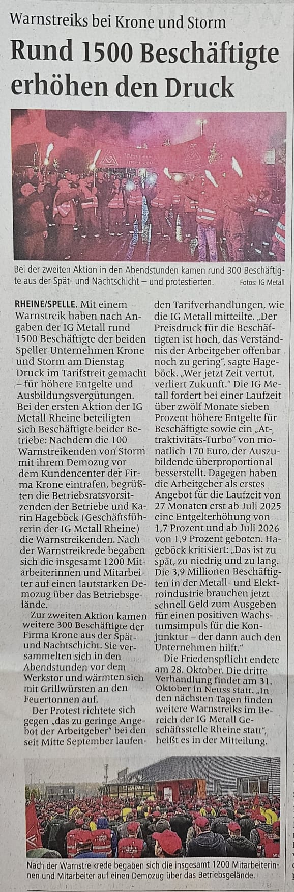 Pressemitteilung Nachtaktion Krone