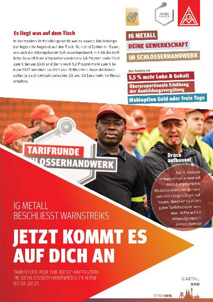 Flugblatt Schlosser-Handwerk 10.2025